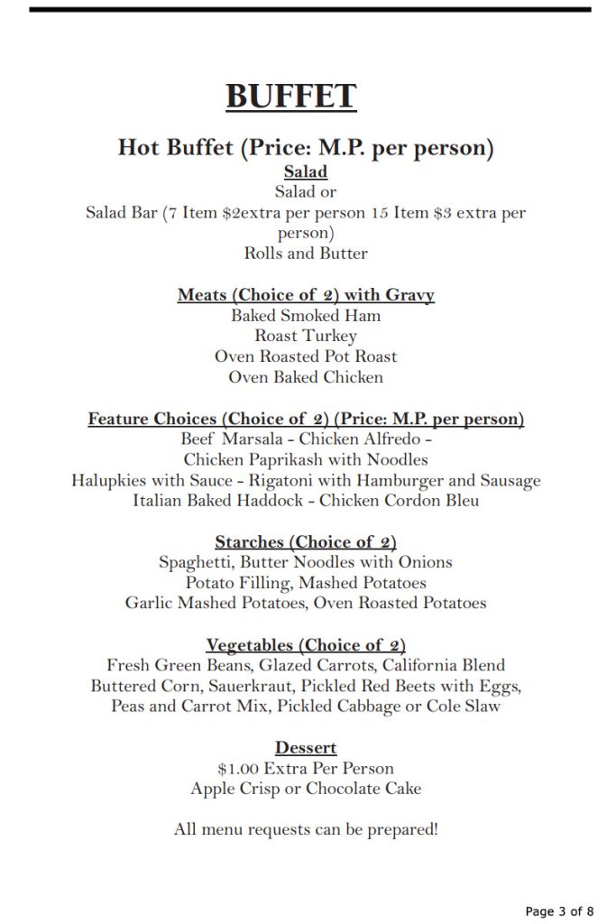 Catering Menu Samuel Owens Restaurant & Bar Coplay, PA (6102622860)
